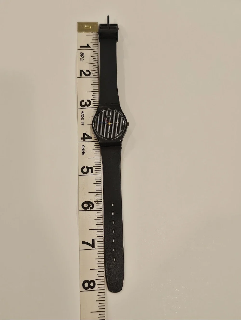 Vintage 1984 Swatch Miss Pinstripe Miss Channel
